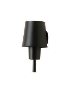 Spruce Brook Wall Sconce Mounted On A Plain Wall - Black (synthetic illustration; no displayed measurements)