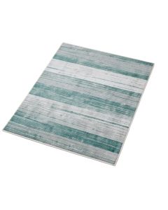 Myers Striped Light Gray/Teal Area Rug