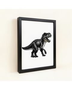Mallon Rawr Dinosaur Tracks Framed Art (synthetic illustration; no displayed measurements)