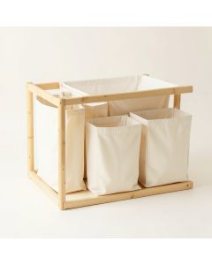 Lake Dell Laundry Sorting Station With Plain Removable Bags - Cream (synthetic illustration; no displayed measurements)