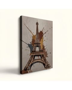 Modern Art Paris Eiffel Tower Splashes Graphic Art On Wrapped Canvas (synthetic illustration; no displayed measurements)