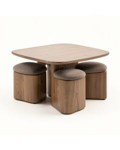 Landaverde Coffee Table With Nested Stools (synthetic illustration; no displayed measurements)