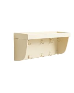 River Arc Wall-Mounted Entryway Organizer Shelf - Ivory
