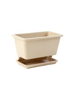 Hazel Bend Empty Raised Planter - Beige (synthetic illustration; no displayed measurements)