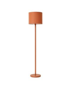 Field Crest Floor Lamp With A Plain Fabric Shade - Terracotta (synthetic illustration; no displayed measurements)