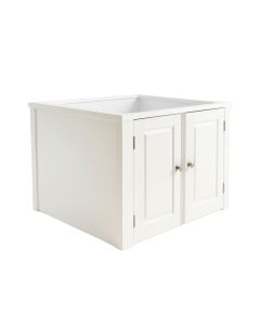 Ash Arc Empty Furniture-Style Litter Enclosure (synthetic illustration; no displayed measurements)