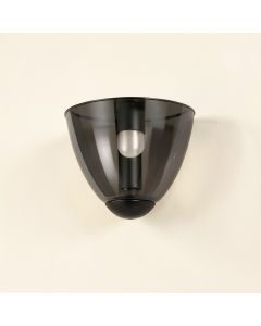 Glen Branch Wall Sconce Mounted On A Plain Wall - Black (synthetic illustration; no displayed measurements)