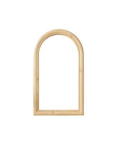 Linden Branch Framed Wall Mirror - Beige