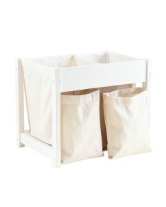 Wren Bluff Laundry Sorting Station With Plain Removable Bags - White (synthetic illustration; no displayed measurements)