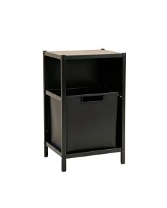Field Crossing Freestanding Pull-Out Hamper Cabinet - Black