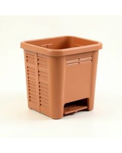 Aspen Bridge Closed Garden Compost Bin - Terracotta (synthetic illustration; no displayed measurements)
