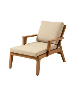 Santos Patio Chair With Cushions And Ottoman (synthetic illustration; no displayed measurements)