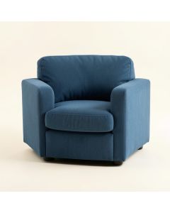 Olive Bend Upholstered Armchair - Blue (synthetic illustration; no displayed measurements)