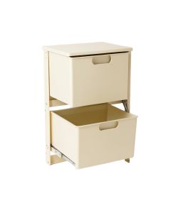 Dune Crossing Freestanding Pull-Out Hamper Cabinet - Ivory