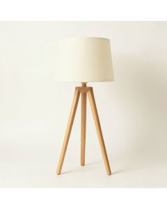 Aspen Brook Floor Lamp With A Plain Fabric Shade - Cream (synthetic illustration; no displayed measurements)