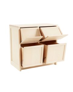 Hill Dale Freestanding Pull-Out Hamper Cabinet - Ivory