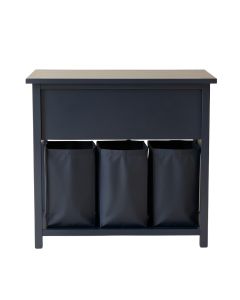 Ash Bend Laundry Sorting Station With Plain Removable Bags - Navy (synthetic illustration; no displayed measurements)