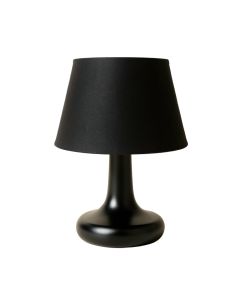 Maple Brook Table Lamp With A Plain Fabric Shade - Black