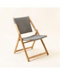 Laurel Bridge Folding Outdoor Chair - Gray (synthetic illustration; no displayed measurements)