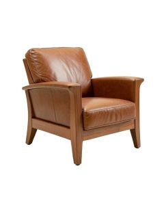 Masa 30.2 '' Wide Full Grain Leather Armchair (synthetic illustration; no displayed measurements)