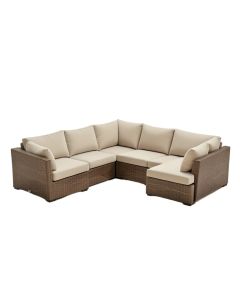 Ansel Outdoor 5 Piece Sectional Seating Group With Cushion