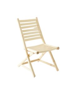 Clay Dale Folding Outdoor Chair - Cream (synthetic illustration; no displayed measurements)