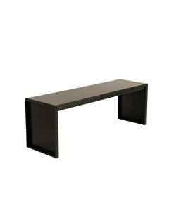 Dune Bridge Narrow Outdoor Storage Bench - Black (synthetic illustration; no displayed measurements)