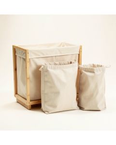 Brook Crest Laundry Sorting Station With Plain Removable Bags - Beige (synthetic illustration; no displayed measurements)