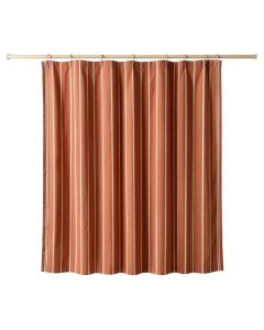 Moss Canyon Shower Curtain Hanging Flat From A Plain Rod - Terracotta
