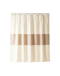 Cedar Bluff Shower Curtain Hanging Flat From A Plain Rod - Cream (synthetic illustration; no displayed measurements)