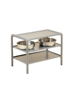 Linden Dale Pet Feeding Stand With Two Plain Empty Bowls - Gray (synthetic illustration; no displayed measurements)