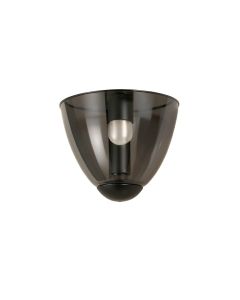 Glen Branch Wall Sconce Mounted On A Plain Wall - Black (synthetic illustration; no displayed measurements)