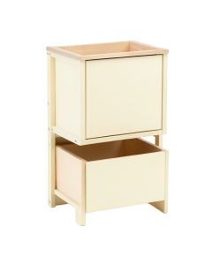 Alder Dale Freestanding Pull-Out Hamper Cabinet - Cream