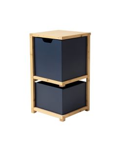 Sage Branch Freestanding Pull-Out Hamper Cabinet - Navy (synthetic illustration; no displayed measurements)