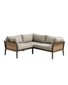 Woodsen Patio Sectional With Cushions (synthetic illustration; no displayed measurements)