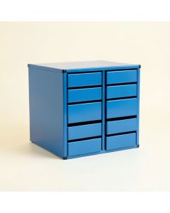 Lake Canyon Small-Parts Storage Drawer Cabinet - Blue (synthetic illustration; no displayed measurements)