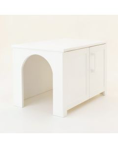 Olive Bluff Empty Furniture-Style Litter Enclosure - White (synthetic illustration; no displayed measurements)