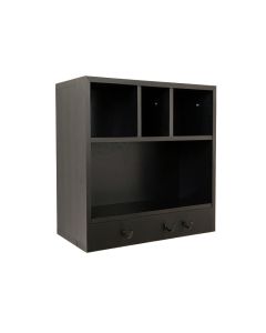 Dune Dell Wall-Mounted Entryway Organizer Shelf - Black (synthetic illustration; no displayed measurements)