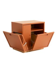 Heath Bluff Freestanding Pull-Out Hamper Cabinet - Terracotta (synthetic illustration; no displayed measurements)