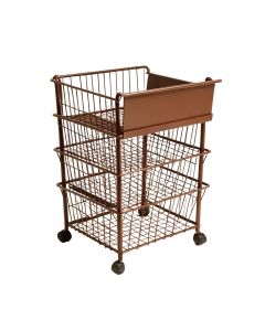Metal Stand With 9 Wire Basket