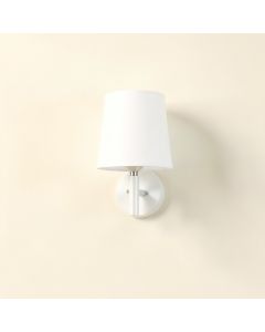 Oak Brook Wall Sconce Mounted On A Plain Wall - White (synthetic illustration; no displayed measurements)