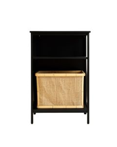 Shore Bluff Freestanding Pull-Out Hamper Cabinet - Black (synthetic illustration; no displayed measurements)