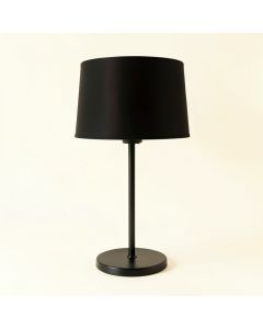 Cove Canyon Table Lamp With A Plain Fabric Shade - Black (synthetic illustration; no displayed measurements)