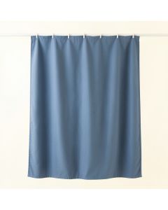 Rowan Branch Shower Curtain Hanging Flat From A Plain Rod - Blue (synthetic illustration; no displayed measurements)
