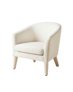 Birch Bluff Upholstered Armchair - White (synthetic illustration; no displayed measurements)