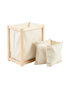 Spruce Crest Laundry Sorting Station With Plain Removable Bags - Ivory