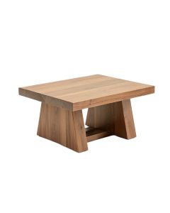 Plainfield Solid Wood Trestle Coffee Table (synthetic illustration; no displayed measurements)