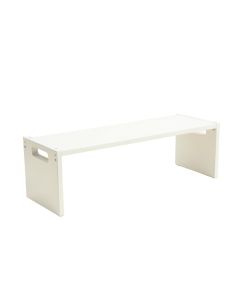 Cove Branch Narrow Outdoor Storage Bench - White