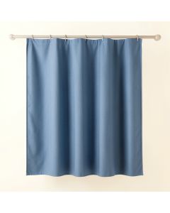 Dune Branch Shower Curtain Hanging Flat From A Plain Rod - Blue (synthetic illustration; no displayed measurements)
