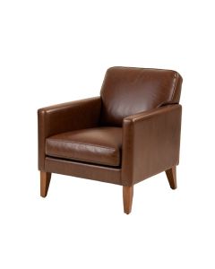 Bayne Solid Wood Arm Chair In Brown